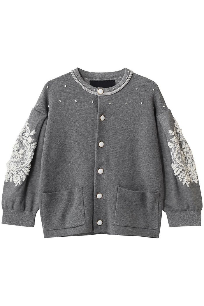 【エリオポール/heliopole】の【boussole】EMBROIDERY クルーカーディガン インテリア・キッズ・メンズ・レディースファッション・服の通販 founy(ファウニー) https://founy.com/ ファッション Fashion レディースファッション Fashion for Women トップス・カットソー Cut & Sew Tops ニット Knit Tops & Sweaters カーディガン・羽織り Layered Style Cardigans カーディガン Cardigan, Knitwear スリーブ Sleeve, Long Sleeve / Short Sleeve デコルテ Décolleté, Neckline ドット Polka Dot, Dot Pattern パーティ Party, Party Style ビンテージ Vintage, Retro Style フラワー Flower, Floral |ID: prp329100004892736 ipo3291000000036572792