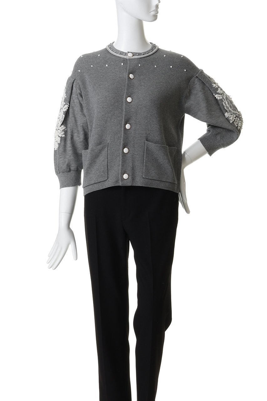 【エリオポール/heliopole】の【boussole】EMBROIDERY クルーカーディガン 人気、トレンドファッション・服の通販 founy(ファニー) ファッション Fashion レディースファッション Fashion for Women トップス・カットソー Cut & Sew Tops ニット Knit Tops & Sweaters カーディガン・羽織り Layered Style Cardigans カーディガン Cardigan, Knitwear スリーブ Sleeve, Long Sleeve / Short Sleeve デコルテ Décolleté, Neckline ドット Polka Dot, Dot Pattern パーティ Party, Party Style ビンテージ Vintage, Retro Style フラワー Flower, Floral other-2|ID: prp329100004892736 ipo3291000000036572797