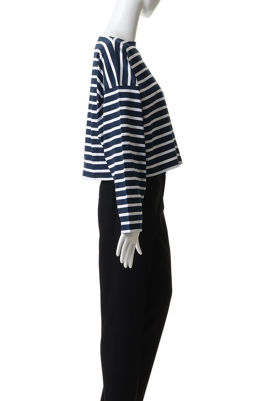 【エリオポール/heliopole】の【Le Minor】PETIT CHERI カットソー 人気、トレンドファッション・服の通販 founy(ファニー) 　ファッション　Fashion　レディースファッション　Fashion for Women　トップス・カットソー　Cut & Sew Tops　シャツ・ブラウス・オフィスカジュアル　Elegant Blouses & Button-Ups　ロングTシャツ・Tシャツ　Longline T-Shirts & Tees　カットソー・ベーシックTシャツ　Cut-and-Sewn Tops / Stretch Tees & Basics　カットソー　Cut and Sewn Top　クロップド　Cropped, Short Length　スリーブ　Sleeve, Long Sleeve / Short Sleeve　トレンド　Trend, Trending Now　フランス　France, French　ボーダー　Border, Stripe　ロング　Long, Long-Length　other-3|ID: prp329100004892738 ipo3291000000036572818