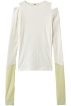 【エリオポール/heliopole】の【muller of yoshiokubo】DIAGONAL L/SLEEVE トップ 人気、トレンドファッション・服の通販 founy(ファニー) ファッション Fashion レディースファッション Fashion for Women トップス・カットソー Cut & Sew Tops シャツ・ブラウス・オフィスカジュアル Elegant Blouses & Button-Ups ロングTシャツ・Tシャツ Longline T-Shirts & Tees カットソー・ベーシックTシャツ Cut-and-Sewn Tops / Stretch Tees & Basics アシンメトリー Asymmetrical Style カッティング Cutting Detail カットソー Cut and Sewn Top シアー Sheer, See-Through ジャケット Jacket, Outerwear スリーブ Sleeve, Long Sleeve / Short Sleeve チュール Tulip, Tulip Motif ドッキング Docking, Mixed Material フィット Fit, Slim Fit ロング Long, Long-Length 長袖 Long Sleeve, Full Sleeve thumbnail ホワイト|ID: prp329100004892740 ipo3291000000036572829
