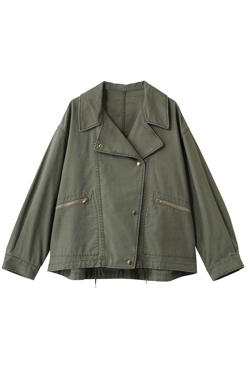 【エリオポール/heliopole】のミリタリーブルゾン インテリア・キッズ・メンズ・レディースファッション・服の通販 founy(ファウニー) 　ファッション　Fashion　レディースファッション　Fashion for Women　アウター　Coat / Outerwear Collection　レディースジャケット・軽アウター　Jackets　ブルゾンジャケット・スポーティアウター　Blouson Jackets　クール　Cool, Chic　サテン　Satin, Glossy Fabric　ジャケット　Jacket, Outerwear　ブルゾン　Blouson, Bomber Jacket　ミリタリー　Military, Army Style　ライダースジャケット　Riders, Biker Jacket　ヴィンテージ　Vintage Style　オリーブ|ID: prp329100004892742 ipo3291000000036572845