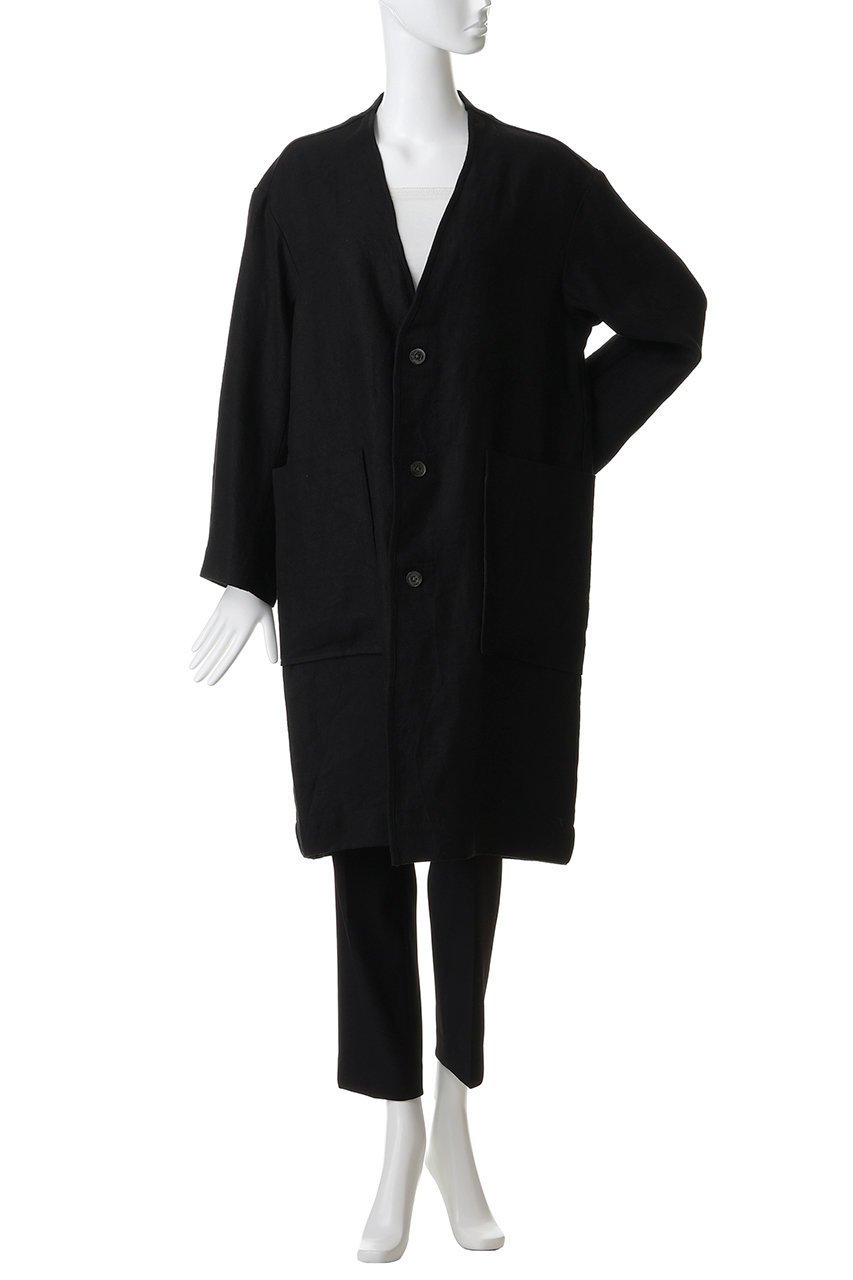 【エリオポール/heliopole】のダンガリーリネンコート 人気、トレンドファッション・服の通販 founy(ファニー) 　ファッション　Fashion　レディースファッション　Fashion for Women　アウター　Coat / Outerwear Collection　コート・ロングコート・ピーコート　Long Coats, Peacoats & More　カーディガン　Cardigan, Knitwear　シンプル　Simple, Minimal　ポケット　Pocket, Pocket Detail　リネン　Linen, Linen Fabric　ロング　Long, Long-Length　ワッシャー　Washer, Crinkled Finish　エレガント 上品　Elegant　再入荷　Restock / Back in Stock　other-2|ID: prp329100004892743 ipo3291000000036572856