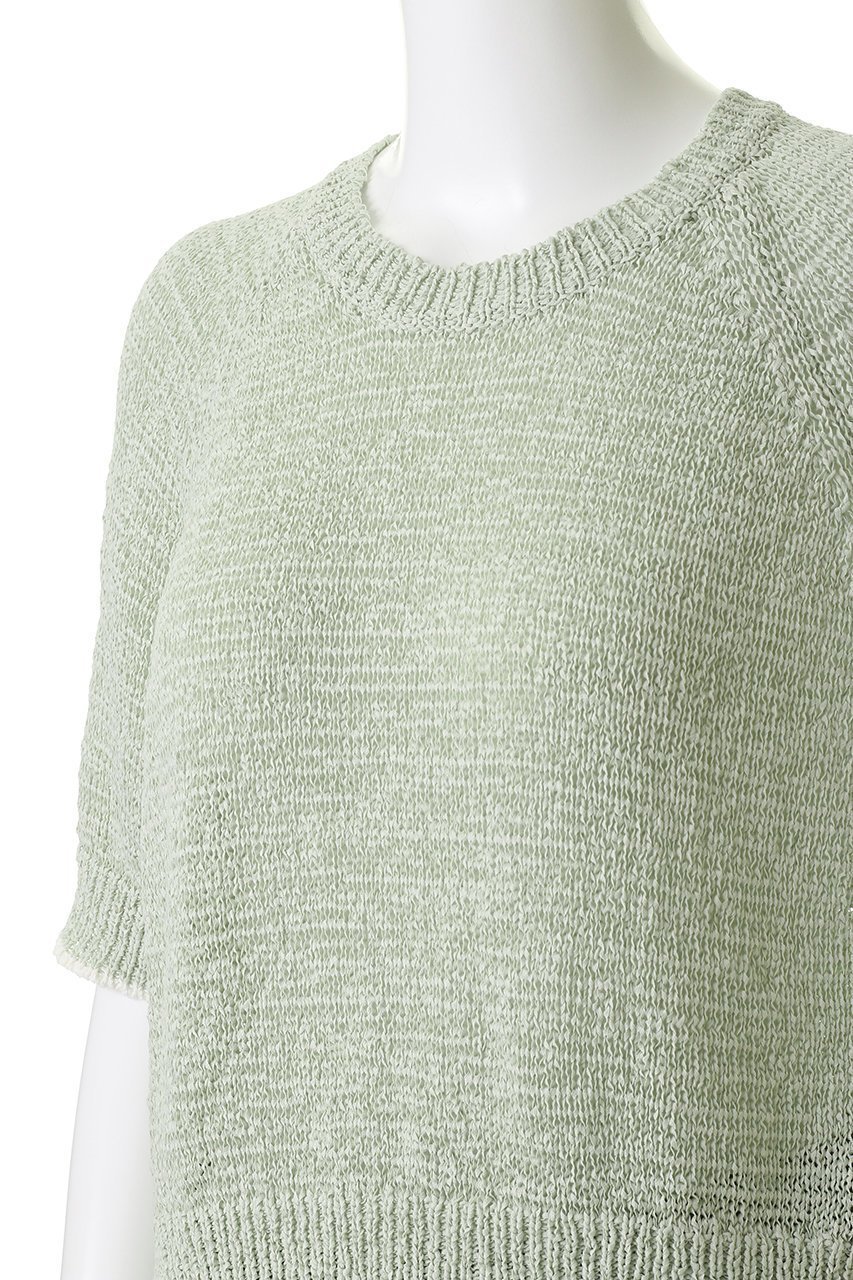 【エブール/ebure】のナチュラルテープニット 半袖リブニットプルオーバー 人気、トレンドファッション・服の通販 founy(ファニー) ファッション Fashion レディースファッション Fashion for Women トップス・カットソー Cut & Sew Tops ニット Knit Tops & Sweaters カジュアルプルオーバー・ニットトップス Pullovers & Knit Tops / Casual Pullovers イタリア Italy コンパクト Compact, Small Size エレガント 上品 Elegant 半袖 Short Sleeve, Half Sleeve other-5|ID: prp329100004892799 ipo3291000000036573378