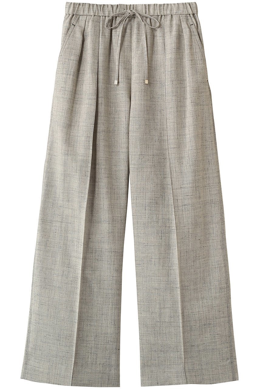 【エブール/ebure】のフラックメランジ イージーワイドパンツ 人気、トレンドファッション・服の通販 founy(ファニー) 　ファッション　Fashion　レディースファッション　Fashion for Women　パンツ　Pants & Trousers　シルク　Silk, 100% Silk　スピンドル　Spindle, Drawcord　センター　Center, Center Line　ポケット　Pocket, Pocket Detail　メランジ　Melange, Mixed Yarn　リネン　Linen, Linen Fabric　ループ　Loop, Loop Knit　ワイド　Wide, Wide Fit　エレガント 上品　Elegant　 other-1|ID: prp329100004892804 ipo3291000000036573396