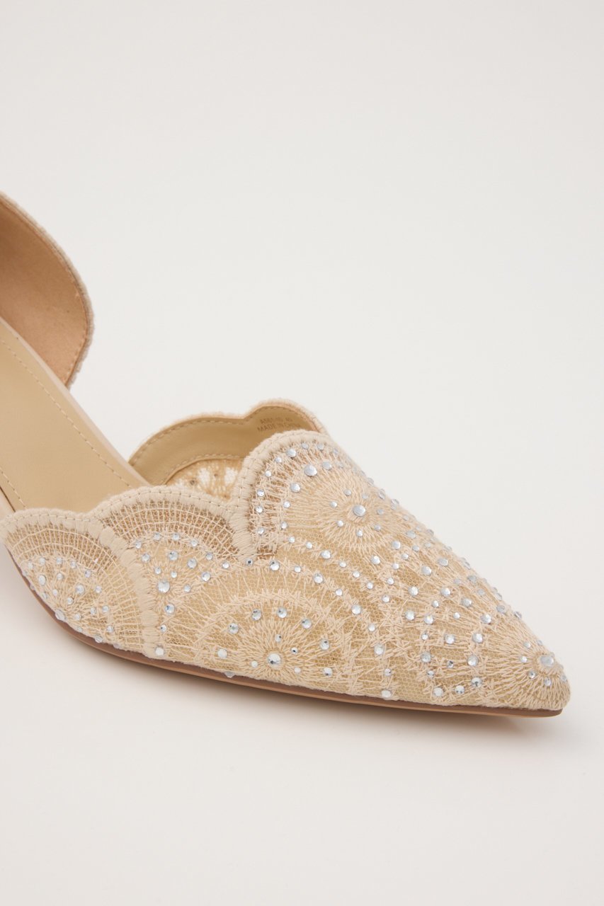 【スタッカート/STACCATO】のドレストセパレートパンプス 人気、トレンドファッション・服の通販 founy(ファニー) 　ファッション　Fashion　レディースファッション　Fashion for Women　エレガント 上品　Elegant　カッティング　Cutting Detail　スカラップ　Scallop, Scalloped Edge　ストーン　Stone, Gem-Like　セパレート　Separate, Two-Piece　フォルム　Silhouette, Form　ミドル　Middle Length, Mid Height　レース　Lace, Lace Fabric　再入荷　Restock / Back in Stock　other-6|ID: prp329100004892808 ipo3291000000036573457