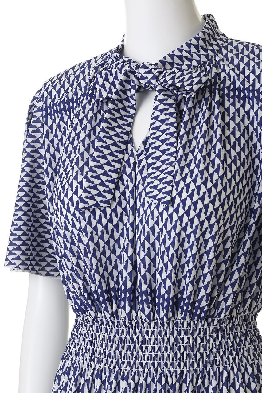 【コルコバード/CORCOVADO】のジャージーボウタイドレス 人気、トレンドファッション・服の通販 founy(ファニー) 　ファッション　Fashion　レディースファッション　Fashion for Women　ワンピース　Dresses　フォーマル・パーティードレス・結婚式用ドレス　Elegant & Casual Dresses　チュニック　Tunic Tops & Dresses　スリーブ　Sleeve, Long Sleeve / Short Sleeve　チュニック　Tunic, Long Top　パーティ　Party, Party Style　フィット　Fit, Slim Fit　フレア　Flare, Flared　プリント　Print, Printed Pattern　リボン　Ribbon, Bow　エレガント 上品　Elegant　other-5|ID: prp329100004892829 ipo3291000000036573655