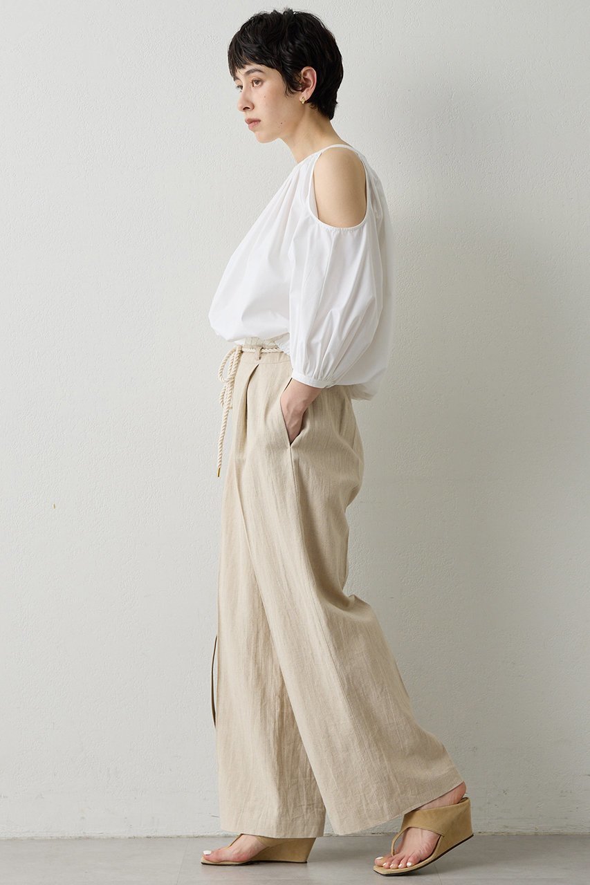 【ウィムガゼット/Whim Gazette】の【THE PAUSE】ロープベルトパンツ 人気、トレンドファッション・服の通販 founy(ファニー) ファッション Fashion レディースファッション Fashion for Women パンツ Pants & Trousers ベルト&ウエストマーク Belts & Waist Accessories スタイリッシュ Stylish, Fashionable ストライプ Stripe, Striped Pattern ストレート Straight, Straight Cut リネン Linen, Linen Fabric ワイド Wide, Wide Fit other-3|ID: prp329100004892880 ipo3291000000036574060