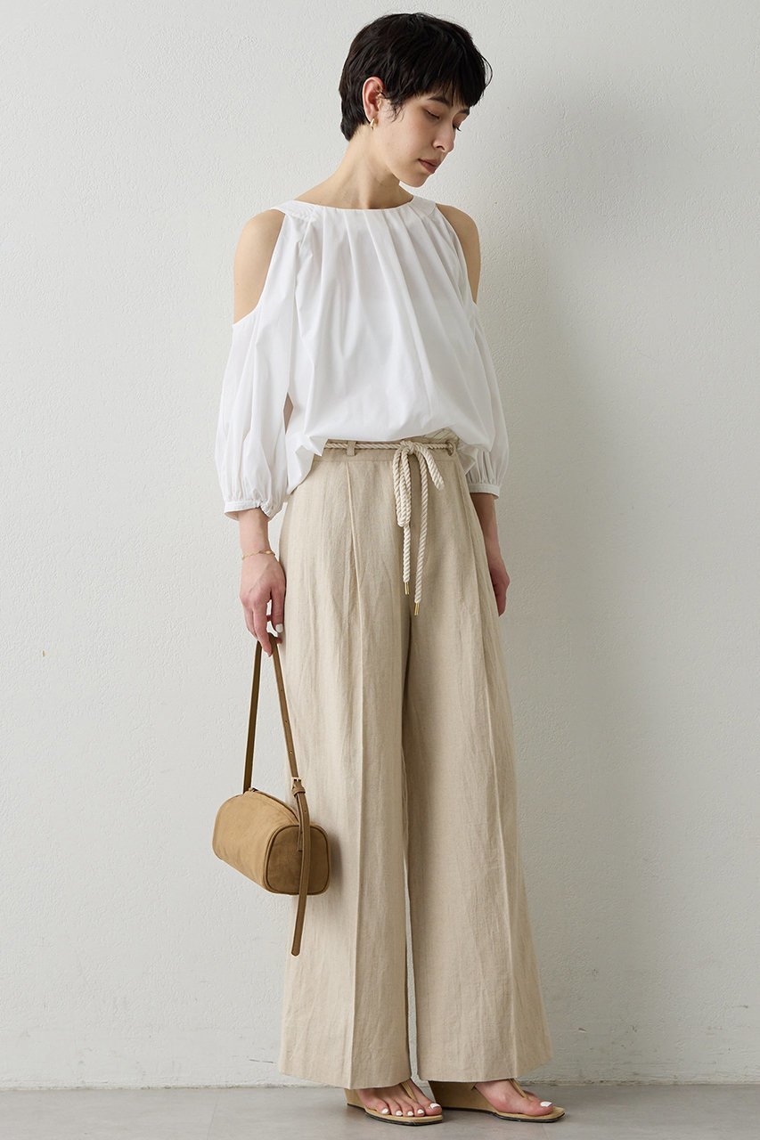 【ウィムガゼット/Whim Gazette】の【THE PAUSE】ロープベルトパンツ 人気、トレンドファッション・服の通販 founy(ファニー) ファッション Fashion レディースファッション Fashion for Women パンツ Pants & Trousers ベルト&ウエストマーク Belts & Waist Accessories スタイリッシュ Stylish, Fashionable ストライプ Stripe, Striped Pattern ストレート Straight, Straight Cut リネン Linen, Linen Fabric ワイド Wide, Wide Fit other-6|ID: prp329100004892880 ipo3291000000036574063