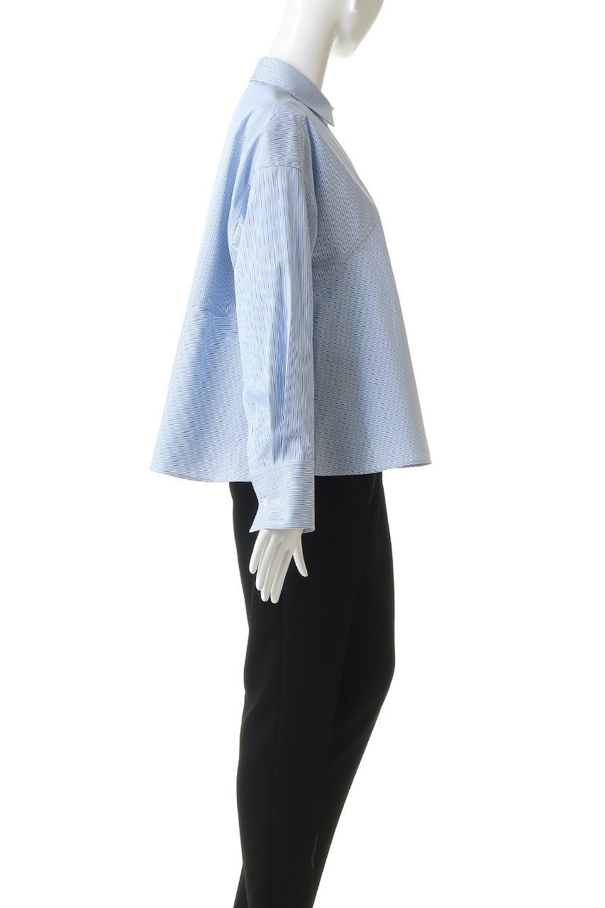 【デザイン ワークス/DESIGN WORKS】のシルケットペプラムシャツ 人気、トレンドファッション・服の通販 founy(ファニー) 　ファッション　Fashion　レディースファッション　Fashion for Women　トップス・カットソー　Cut & Sew Tops　シャツ・ブラウス・オフィスカジュアル　Elegant Blouses & Button-Ups　シルケット　Silket, Silky Cotton　スリーブ　Sleeve, Long Sleeve / Short Sleeve　センター　Center, Center Line　デニム　Denim, Jeans Material　フレア　Flare, Flared　ペプラム　Peplum, Flared Hem　ロング　Long, Long-Length　エレガント 上品　Elegant　other-3|ID: prp329100004892889 ipo3291000000036574135