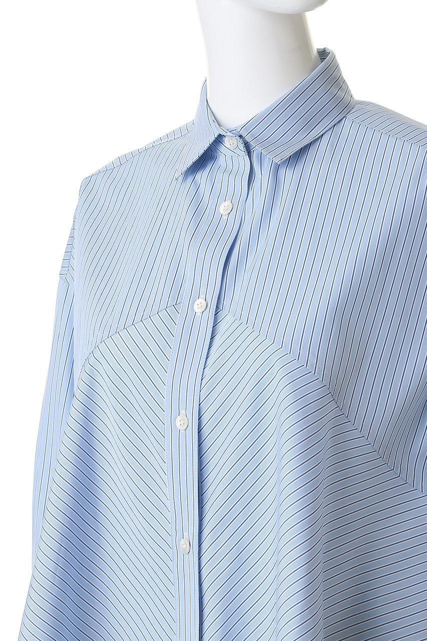 【デザイン ワークス/DESIGN WORKS】のシルケットペプラムシャツ 人気、トレンドファッション・服の通販 founy(ファニー) 　ファッション　Fashion　レディースファッション　Fashion for Women　トップス・カットソー　Cut & Sew Tops　シャツ・ブラウス・オフィスカジュアル　Elegant Blouses & Button-Ups　シルケット　Silket, Silky Cotton　スリーブ　Sleeve, Long Sleeve / Short Sleeve　センター　Center, Center Line　デニム　Denim, Jeans Material　フレア　Flare, Flared　ペプラム　Peplum, Flared Hem　ロング　Long, Long-Length　エレガント 上品　Elegant　other-5|ID: prp329100004892889 ipo3291000000036574137