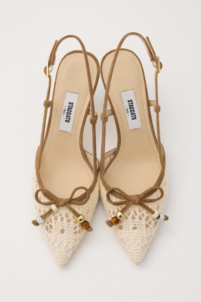 【スタッカート/STACCATO】のクロシェエバックオープンパンプス 人気、トレンドファッション・服の通販 founy(ファニー) ファッション Fashion レディースファッション Fashion for Women バッグ Bags アンクル Ankle-Length Design クロシェ Crochet, Knitted Lace コンビ Combo, Combination Style ミドル Middle Length, Mid Height メッシュ Mesh, Net Fabric ラップ Wrap, Wrap Design リゾート Resort, Vacation Style 今季 This Season, Current Season 夏 Summer 春 Spring S/S・春夏 SS, Spring/Summer, Warm Season other-2|ID: prp329100004892903 ipo3291000000036574260