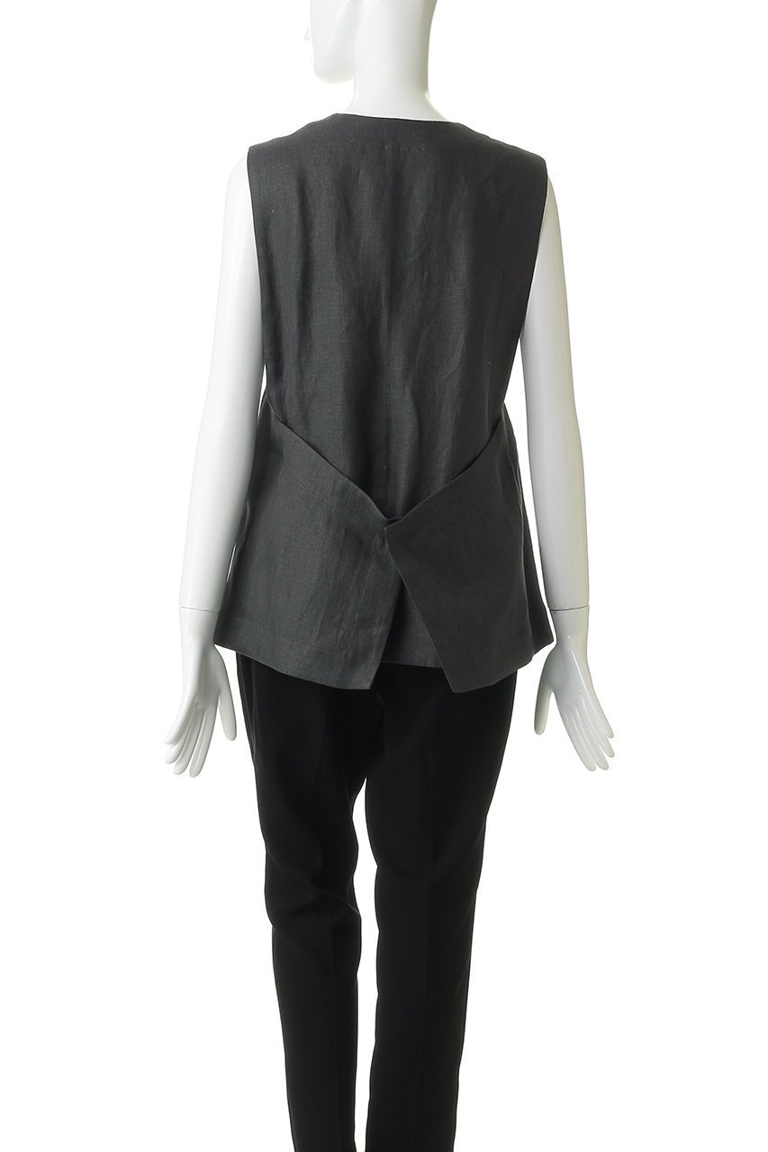 【プレインピープル/PLAIN PEOPLE】のリネンオックスデザインベスト 人気、トレンドファッション・服の通販 founy(ファニー) 　ファッション　Fashion　レディースファッション　Fashion for Women　アウター　Coat / Outerwear Collection　レディースジャケット・軽アウター　Jackets　ジャケット　Jacket, Outerwear　トリミング　Trimming, Decorative Edge　ベスト　Vest, Waistcoat　リネン　Linen, Linen Fabric　新作・新入荷　New Arrivals / New In　other-4|ID: prp329100004892922 ipo3291000000036574397