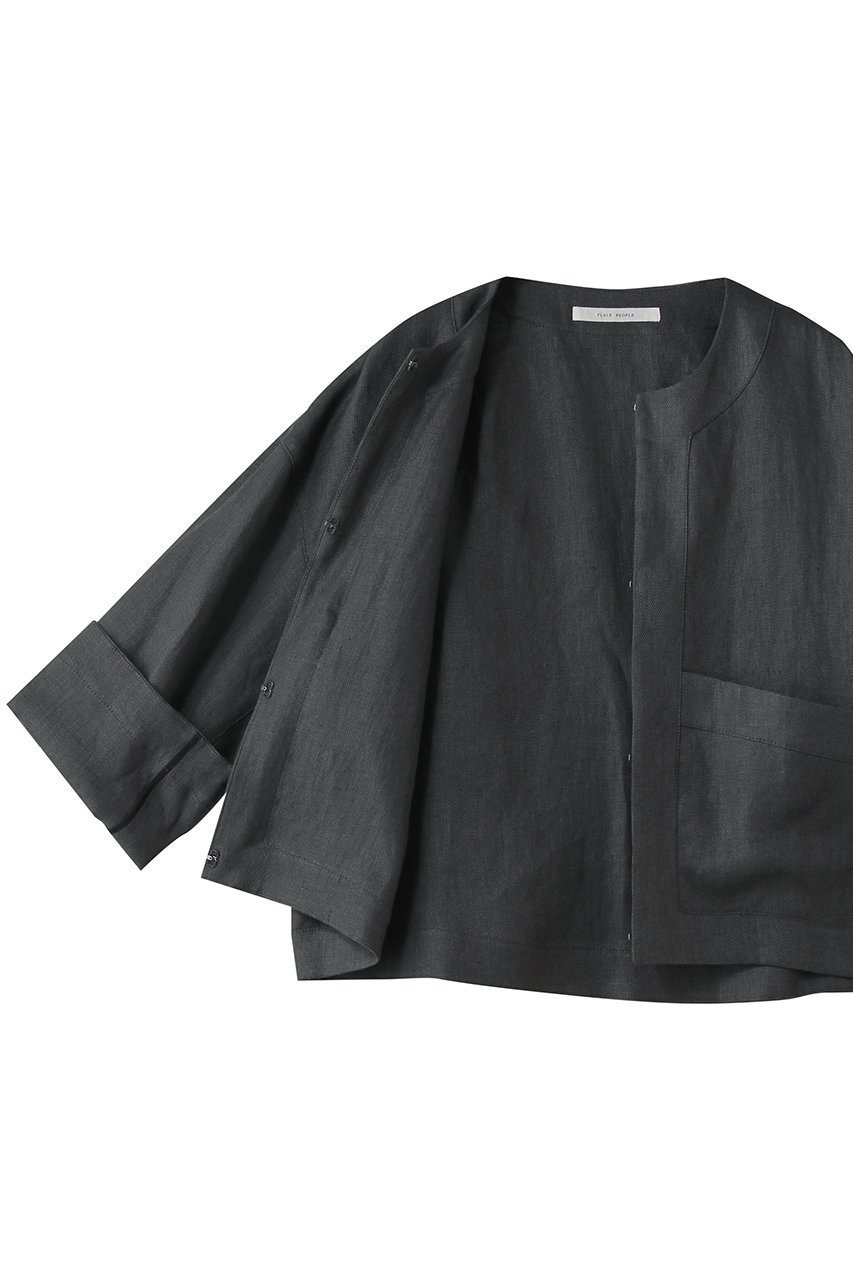 【プレインピープル/PLAIN PEOPLE】のリネンオックスショートジャケット 人気、トレンドファッション・服の通販 founy(ファニー) 　ファッション　Fashion　レディースファッション　Fashion for Women　アウター　Coat / Outerwear Collection　レディースジャケット・軽アウター　Jackets　おすすめ　Recommended / Our Picks　ショート　Short, Short Length　シンプル　Simple, Minimal　ジャケット　Jacket, Outerwear　セットアップ　Set-Up, Coordinated Outfit　リネン　Linen, Linen Fabric　夏　Summer　新作・新入荷　New Arrivals / New In　春　Spring　S/S・春夏　SS, Spring/Summer, Warm Season　other-6|ID: prp329100004892924 ipo3291000000036574413