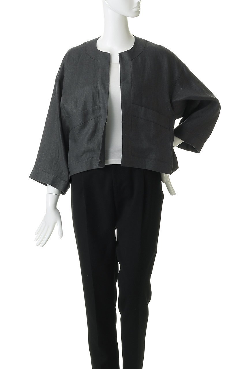 【プレインピープル/PLAIN PEOPLE】のリネンオックスショートジャケット 人気、トレンドファッション・服の通販 founy(ファニー) 　ファッション　Fashion　レディースファッション　Fashion for Women　アウター　Coat / Outerwear Collection　レディースジャケット・軽アウター　Jackets　おすすめ　Recommended / Our Picks　ショート　Short, Short Length　シンプル　Simple, Minimal　ジャケット　Jacket, Outerwear　セットアップ　Set-Up, Coordinated Outfit　リネン　Linen, Linen Fabric　夏　Summer　新作・新入荷　New Arrivals / New In　春　Spring　S/S・春夏　SS, Spring/Summer, Warm Season　other-7|ID: prp329100004892924 ipo3291000000036574415