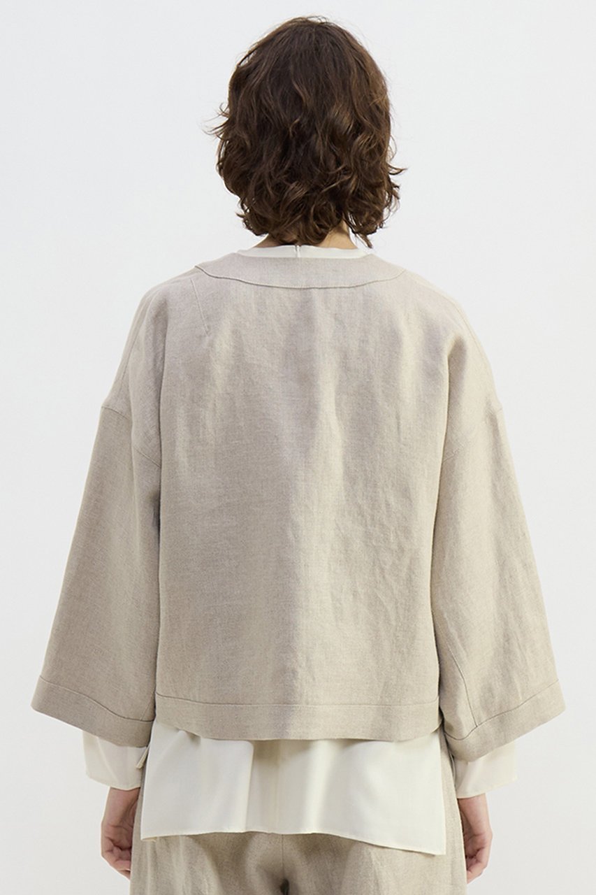 【プレインピープル/PLAIN PEOPLE】のリネンオックスショートジャケット 大人の最旬トレンドファッション＆コーディネート founy(ファウニー) 　ファッション　Fashion　レディースファッション　Fashion for Women　アウター　Coat / Outerwear Collection　レディースジャケット・軽アウター　Jackets　おすすめ　Recommended / Our Picks　ショート　Short, Short Length　シンプル　Simple, Minimal　ジャケット　Jacket, Outerwear　セットアップ　Set-Up, Coordinated Outfit　リネン　Linen, Linen Fabric　再入荷　Restock / Back in Stock　夏　Summer　春　Spring　S/S・春夏　SS, Spring/Summer, Warm Season　other-3|ID: prp329100004892924 ipo3291000000036612034