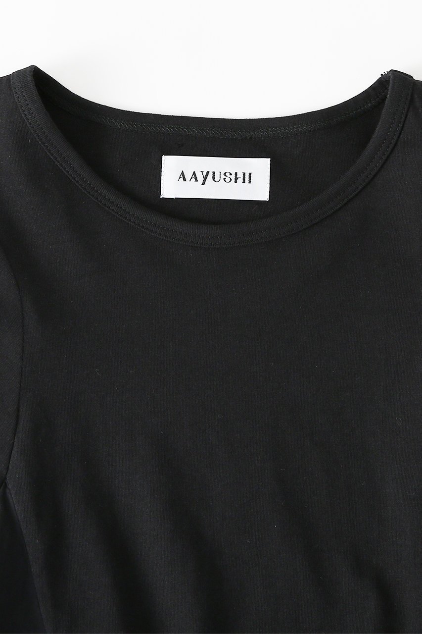 【アユーシ/AAYUSHI】のペプラムラッフルTシャツ 人気、トレンドファッション・服の通販 founy(ファニー) 　ファッション　Fashion　レディースファッション　Fashion for Women　トップス・カットソー　Cut & Sew Tops　シャツ・ブラウス・オフィスカジュアル　Elegant Blouses & Button-Ups　ロングTシャツ・Tシャツ　Longline T-Shirts & Tees　カットソー・ベーシックTシャツ　Cut-and-Sewn Tops / Stretch Tees & Basics　インド　Indian Textile　エレガント 上品　Elegant　カットソー　Cut and Sewn Top　ショート　Short, Short Length　スラックス　Slacks, Dress Pants　スリム　Slim, Slim Fit　スリーブ　Sleeve, Long Sleeve / Short Sleeve　デニム　Denim, Jeans Material　定番　Standard, Basic Item　バランス　Balance, Style Balance　フリル　Frill, Ruffle　フレア　Flare, Flared　ペプラム　Peplum, Flared Hem　リラックス　Relax, Relaxed Fit　再入荷　Restock / Back in Stock　other-3|ID: prp329100004892974 ipo3291000000036574755