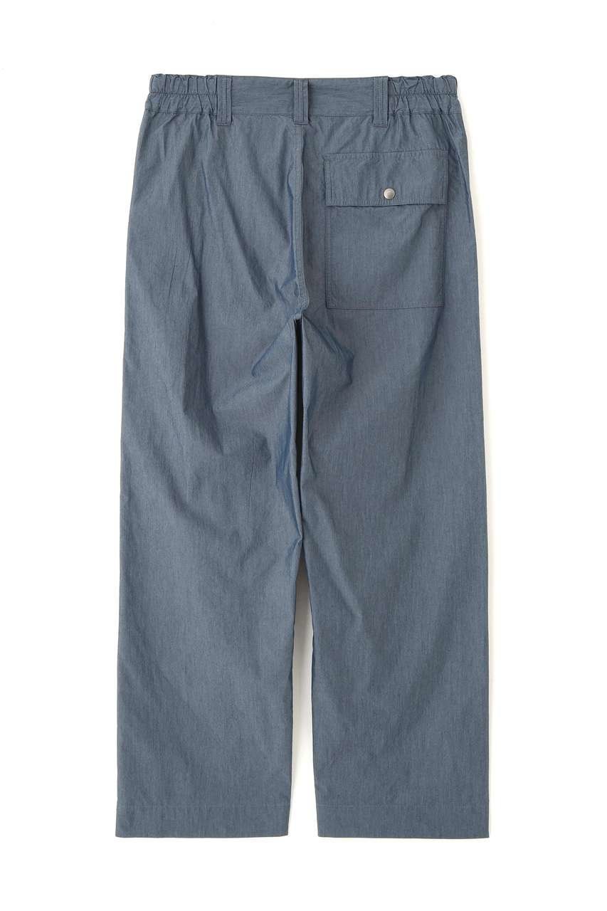 【マーガレット ハウエル/MARGARET HOWELL / MEN】のSUPERLIGHT COTTON NYLON TROUSERS 大人の最旬トレンドファッション＆コーディネート founy(ファウニー) 　ファッション　Fashion　メンズファッション　Fashion for Men　ボトムス　Bottoms　シャンブレー　Chambray, Denim-Like Fabric　シャーリング　Shirring, Ruched　ストレート　Straight, Straight Cut　スポーティ　Sporty, Casual Athletic　パッチ　Patch, Appliqué　フラップ　Flap, Flap Pocket　フロント　Front, Front Design　ポケット　Pocket, Pocket Detail　リラックス　Relax, Relaxed Fit　ワイド　Wide, Wide Fit　ワッシャー　Washer, Crinkled Finish　再入荷　Restock / Back in Stock　other-4|ID: prp329100004893017 ipo3291000000036575287