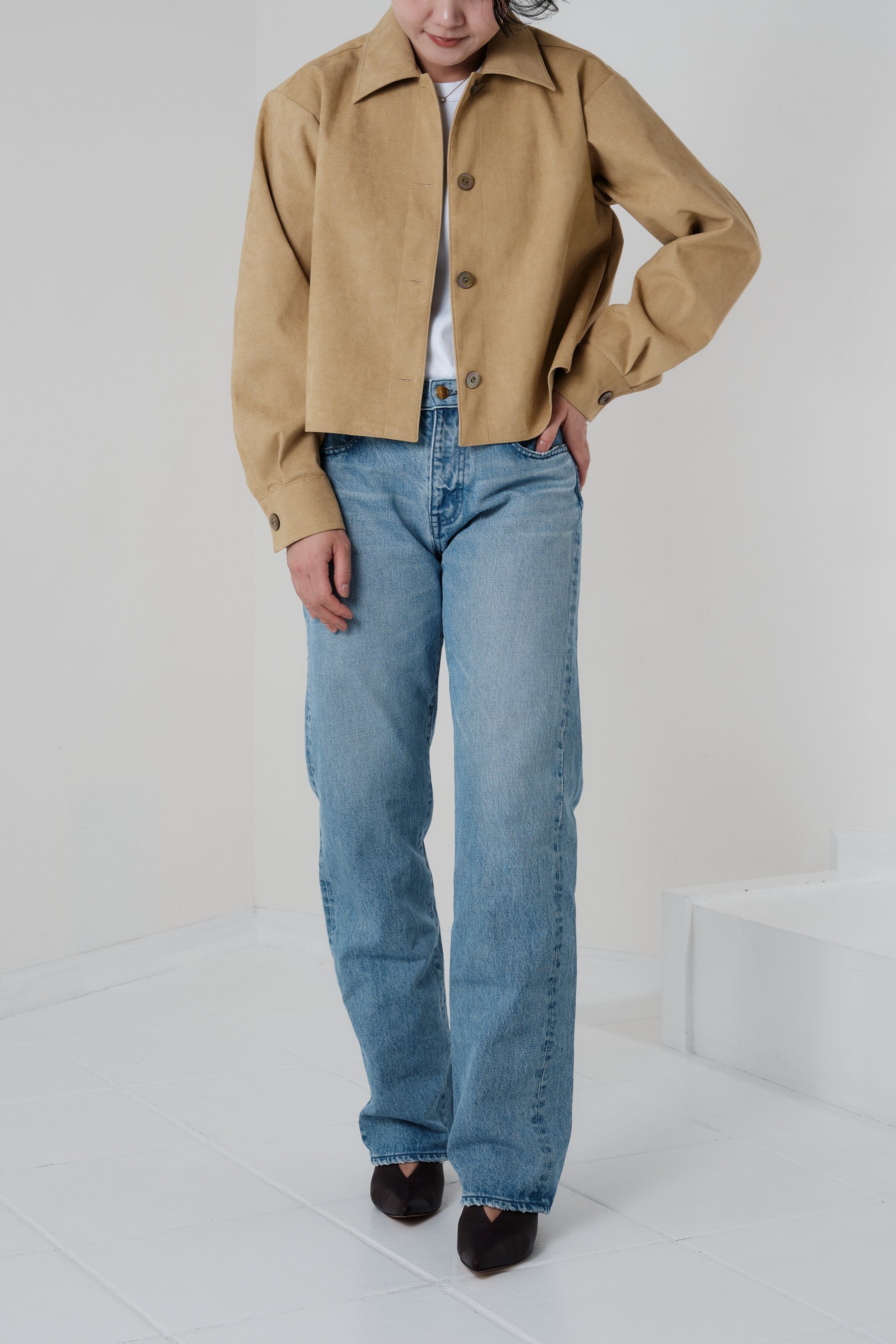【アロー/aLORS】のVeste courte en ジャケット 大人の最旬トレンドファッション＆コーディネート founy(ファウニー) 　ファッション　Fashion　レディースファッション　Fashion for Women　アウター　Coat / Outerwear Collection　レディースジャケット・軽アウター　Jackets　イタリア　Italy　洗える　Machine Washable　ジャケット　Jacket, Outerwear　なめらか　Smooth, Silky Texture　リュクス　Luxury, Elegant, High-End, Chic　リラックス　Relax, Relaxed Fit　エレガント 上品　Elegant　other-7|ID: prp329100004893051 ipo3291000000036575545