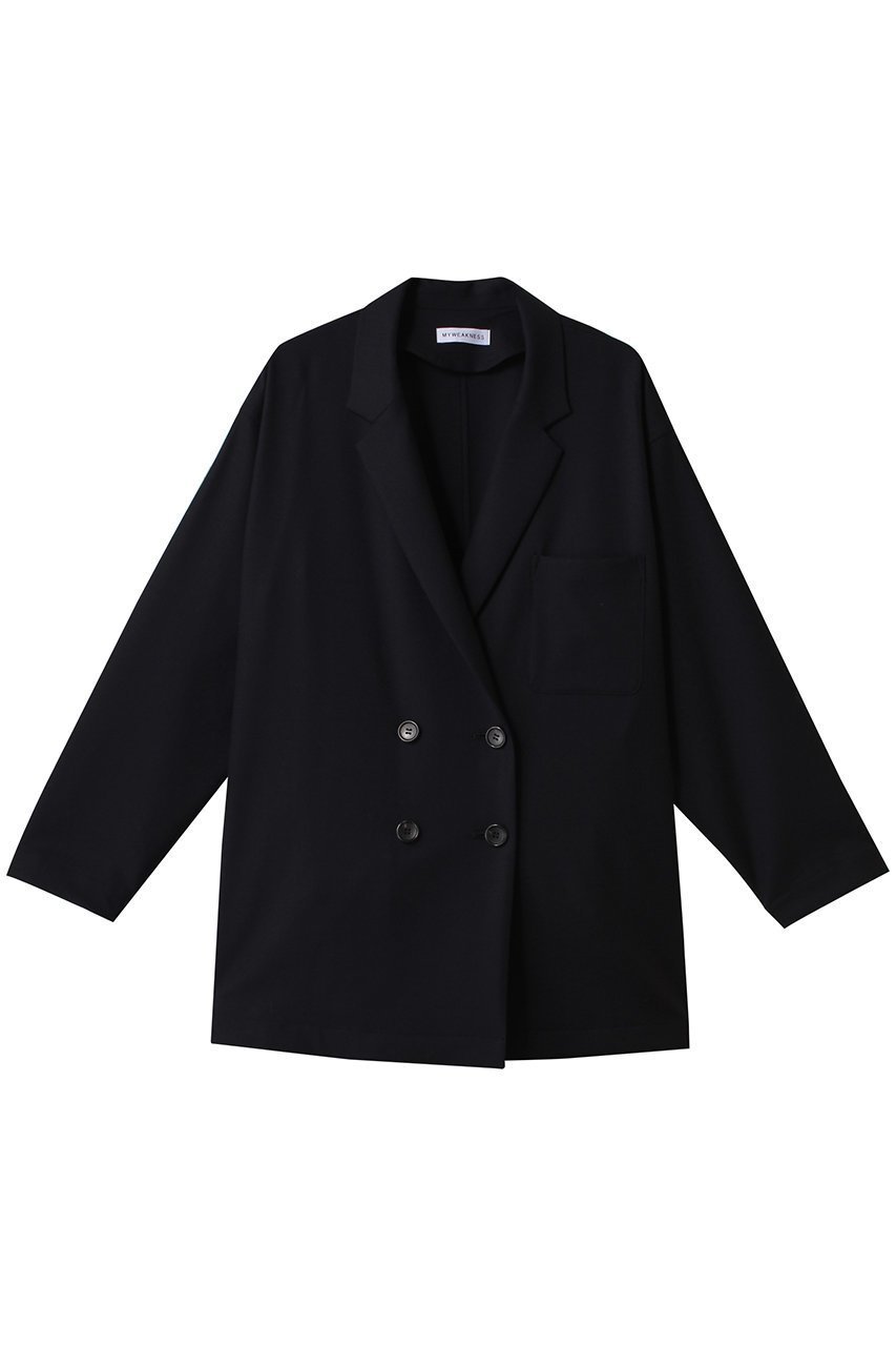 【マイ ウィークネス/MY WEAKNESS】のOlja Jacket インテリア・キッズ・メンズ・レディースファッション・服の通販 founy(ファウニー) 　ファッション　Fashion　レディースファッション　Fashion for Women　アウター　Coat / Outerwear Collection　レディースジャケット・軽アウター　Jackets　ウォッシャブル　Machine Washable　エレガント 上品　Elegant　カーディガン　Cardigan, Knitwear　ジャケット　Jacket, Outerwear　ストレッチ　Stretch, Stretchy Fabric　ダブル　Double, Double-Breasted　軽量　Lightweight, Ultra Light　NAVY|ID: prp329100004893110 ipo3291000000036576059