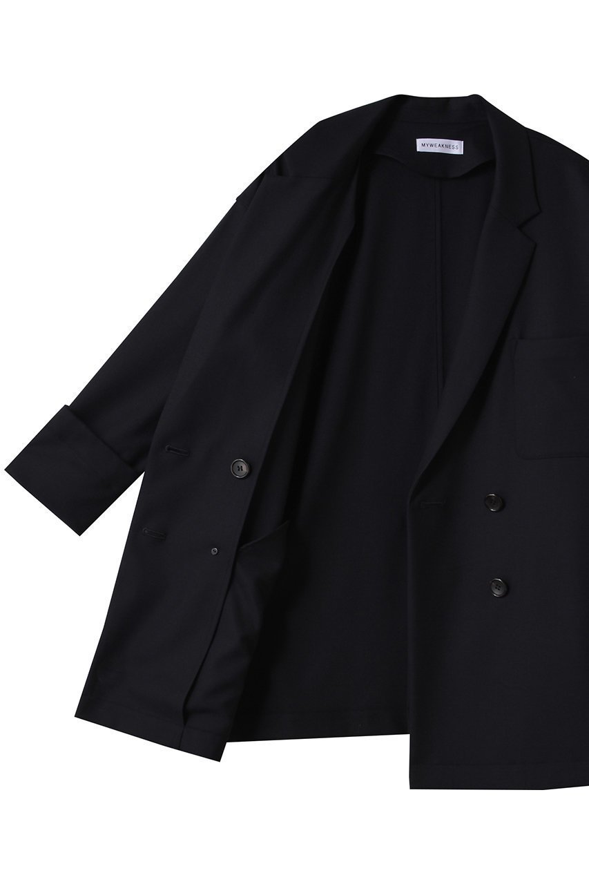 【マイ ウィークネス/MY WEAKNESS】のOlja Jacket 大人の最旬トレンドファッション＆コーディネート founy(ファウニー) 　ファッション　Fashion　レディースファッション　Fashion for Women　アウター　Coat / Outerwear Collection　レディースジャケット・軽アウター　Jackets　ウォッシャブル　Machine Washable　エレガント 上品　Elegant　カーディガン　Cardigan, Knitwear　ジャケット　Jacket, Outerwear　ストレッチ　Stretch, Stretchy Fabric　ダブル　Double, Double-Breasted　軽量　Lightweight, Ultra Light　other-6|ID: prp329100004893110 ipo3291000000036612084