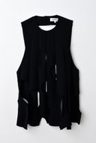 【エンフォルド/ENFOLD】のTONE-HOLE VEST/ベスト 大人の最旬トレンドファッション＆コーディネート founy(ファウニー) ファッション Fashion レディースファッション Fashion for Women アウター Coat / Outerwear Collection レディースジャケット・軽アウター Jackets インナー Innerwear ジャケット Jacket, Outerwear プリーツ Pleats, Pleated ベスト Vest, Waistcoat モチーフ Motif, Design Theme 今季 This Season, Current Season thumbnail ブラック|ID: prp329100004893150 ipo3291000000036576365