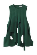 【エンフォルド/ENFOLD】のTONE-HOLE VEST/ベスト 大人の最旬トレンドファッション＆コーディネート founy(ファウニー) ファッション Fashion レディースファッション Fashion for Women アウター Coat / Outerwear Collection レディースジャケット・軽アウター Jackets インナー Innerwear ジャケット Jacket, Outerwear プリーツ Pleats, Pleated ベスト Vest, Waistcoat モチーフ Motif, Design Theme 今季 This Season, Current Season thumbnail ダークグリーン|ID: prp329100004893150 ipo3291000000036576367