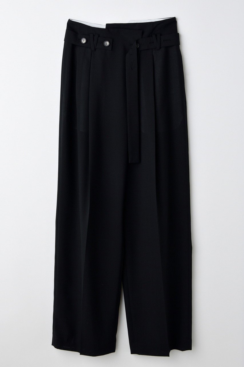 【エンフォルド/ENFOLD】のBELT WIDE-STRAIGHT TROUSERS/トラウザー・パンツ インテリア・キッズ・メンズ・レディースファッション・服の通販 founy(ファウニー) 　ファッション　Fashion　レディースファッション　Fashion for Women　パンツ　Pants & Trousers　2024年　2024　2024春夏・S/S　Spring/Summer 2024 SS24　ストレート　Straight, Straight Cut　リラックス　Relax, Relaxed Fit　ワイド　Wide, Wide Fit　ブラック|ID: prp329100004893156 ipo3291000000036866730