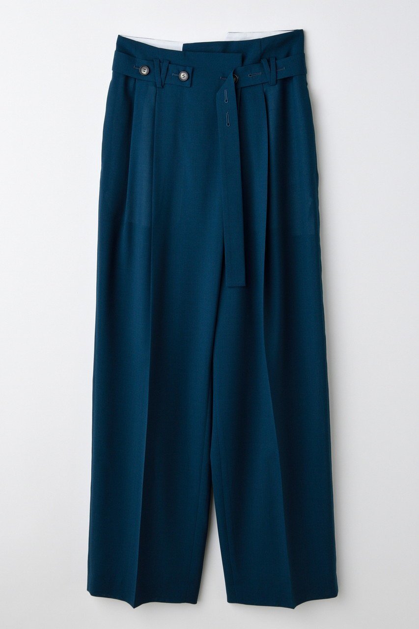 【エンフォルド/ENFOLD】のBELT WIDE-STRAIGHT TROUSERS/トラウザー・パンツ インテリア・キッズ・メンズ・レディースファッション・服の通販 founy(ファウニー) 　ファッション　Fashion　レディースファッション　Fashion for Women　パンツ　Pants & Trousers　2024年　2024　2024春夏・S/S　Spring/Summer 2024 SS24　ストレート　Straight, Straight Cut　リラックス　Relax, Relaxed Fit　ワイド　Wide, Wide Fit　ダークブルー|ID: prp329100004893156 ipo3291000000036866731