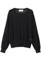 【スリー ドッツ/three dots】のシマーセーター メッシュトップス ブラック|ID: prp329100004893188 ipo3291000000036576651
