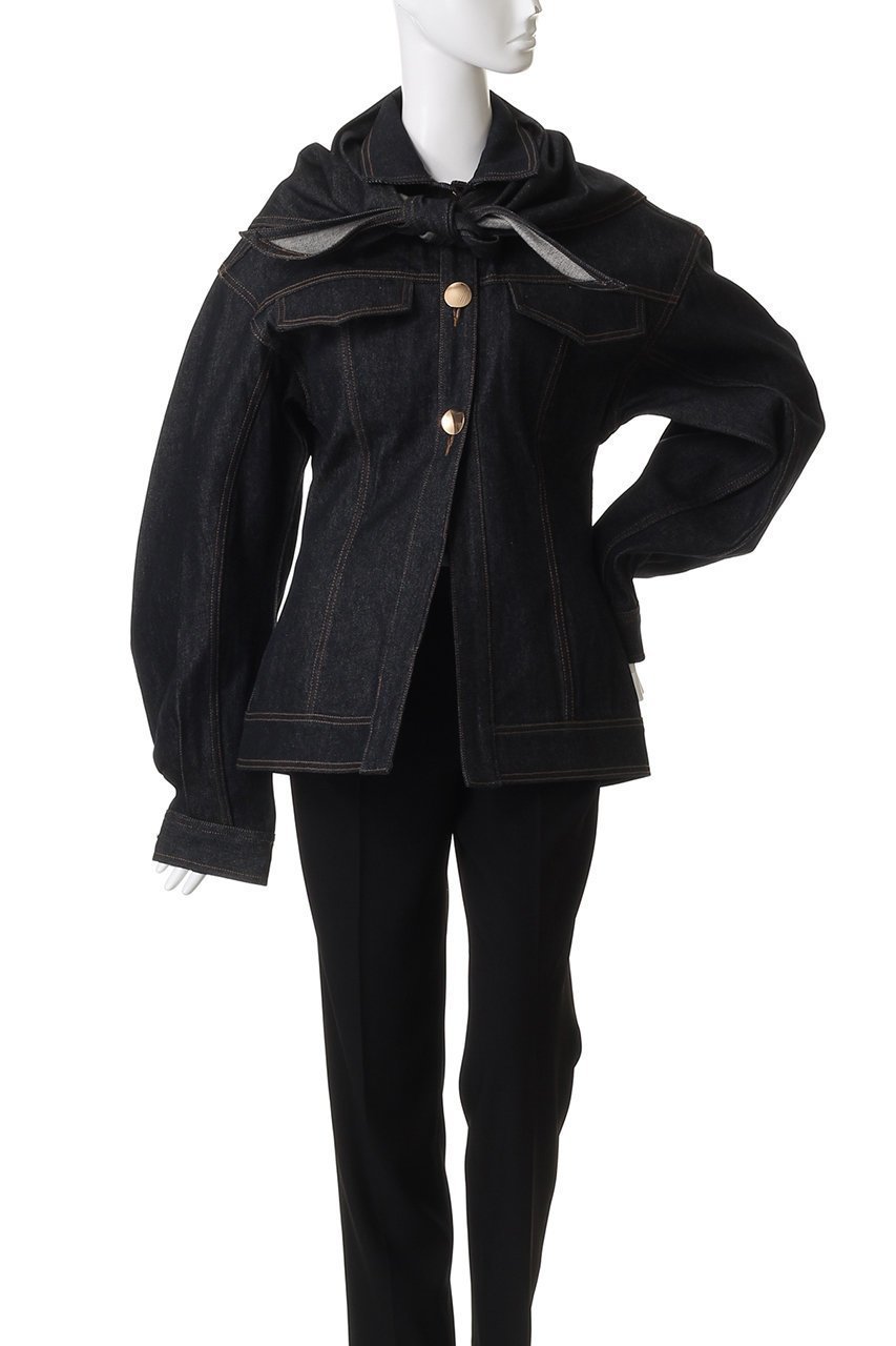 【プランク プロジェクト/PRANK PROJECT】のスカーフシェイプデニムジャケット / Scarf-Shaped Denim Jacket 大人の最旬トレンドファッション＆コーディネート founy(ファウニー) 　ファッション　Fashion　レディースファッション　Fashion for Women　アウター　Coat / Outerwear Collection　レディースジャケット・軽アウター　Jackets　デニムジャケット / カジュアルアウター　Denim Jackets　インディゴ　Indigo Denim　シェイプ　Shape, Slim Fit　ジャケット　Jacket, Outerwear　スカーフ　Scarf, Neckwear　スリット　Slit, Slit Detail　セットアップ　Set-Up, Coordinated Outfit　デニム　Denim, Jeans Material　フロント　Front, Front Design　other-2|ID: prp329100004893349 ipo3291000000036578265