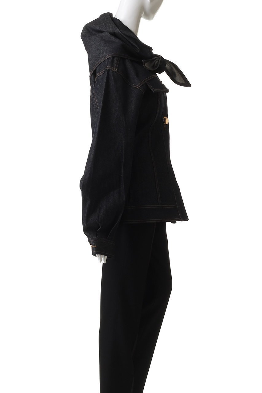 【プランク プロジェクト/PRANK PROJECT】のスカーフシェイプデニムジャケット / Scarf-Shaped Denim Jacket 大人の最旬トレンドファッション＆コーディネート founy(ファウニー) 　ファッション　Fashion　レディースファッション　Fashion for Women　アウター　Coat / Outerwear Collection　レディースジャケット・軽アウター　Jackets　デニムジャケット / カジュアルアウター　Denim Jackets　インディゴ　Indigo Denim　シェイプ　Shape, Slim Fit　ジャケット　Jacket, Outerwear　スカーフ　Scarf, Neckwear　スリット　Slit, Slit Detail　セットアップ　Set-Up, Coordinated Outfit　デニム　Denim, Jeans Material　フロント　Front, Front Design　other-3|ID: prp329100004893349 ipo3291000000036578266