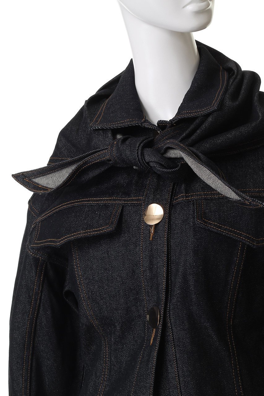 【プランク プロジェクト/PRANK PROJECT】のスカーフシェイプデニムジャケット / Scarf-Shaped Denim Jacket 大人の最旬トレンドファッション＆コーディネート founy(ファウニー) 　ファッション　Fashion　レディースファッション　Fashion for Women　アウター　Coat / Outerwear Collection　レディースジャケット・軽アウター　Jackets　デニムジャケット / カジュアルアウター　Denim Jackets　インディゴ　Indigo Denim　シェイプ　Shape, Slim Fit　ジャケット　Jacket, Outerwear　スカーフ　Scarf, Neckwear　スリット　Slit, Slit Detail　セットアップ　Set-Up, Coordinated Outfit　デニム　Denim, Jeans Material　フロント　Front, Front Design　other-5|ID: prp329100004893349 ipo3291000000036578268