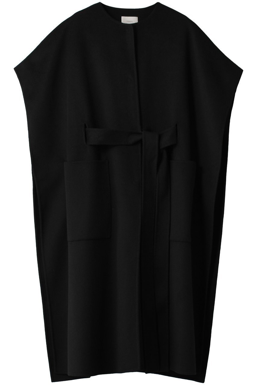 【ル フィル/LE PHIL】のライトリバージレ インテリア・キッズ・メンズ・レディースファッション・服の通販 founy(ファニー) 　ファッション　Fashion　レディースファッション　Fashion for Women　アウター　Coat / Outerwear Collection　レディースジャケット・軽アウター　Jackets　シンプル　Simple, Minimal　ジャケット　Jacket, Outerwear　スクエア　Square, Square Shape　ヘムライン　Hemline, Bottom Cut　ベスト　Vest, Waistcoat　ブラック|ID: prp329100004893358 ipo3291000000036578303