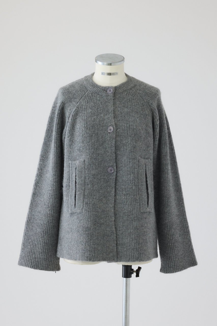 【リムアーク/RIM.ARK】のPoncho like raglan knit C/D/ニットカーディガン インテリア・キッズ・メンズ・レディースファッション・服の通販 founy(ファウニー) 　ファッション　Fashion　レディースファッション　Fashion for Women　トップス・カットソー　Cut & Sew Tops　ニット　Knit Tops & Sweaters　カーディガン・羽織り　Layered Style Cardigans　おすすめ　Recommended / Our Picks　カーディガン　Cardigan, Knitwear　スラックス　Slacks, Dress Pants　スリーブ　Sleeve, Long Sleeve / Short Sleeve　デニム　Denim, Jeans Material　ポンチョ　Poncho, Cape Style　リラックス　Relax, Relaxed Fit　グレー|ID: prp329100004893361 ipo3291000000036578316