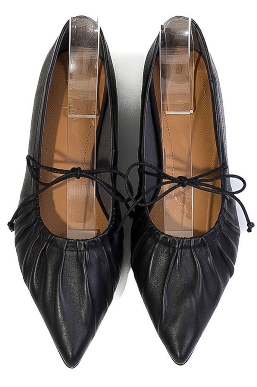 【ダニエラ アンド ジェマ/Daniella & GEMMA】のポインテッドギャザーリボンフラットパンプス インテリア・キッズ・メンズ・レディースファッション・服の通販 founy(ファニー) ファッション Fashion レディースファッション Fashion for Women クッション Cushion, Throw Pillow シューズ Shoes, Footwear リボン Ribbon, Bow 春 Spring ブラック|ID: prp329100004893383 ipo3291000000036578419