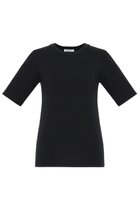 【マディソンブルー/MADISONBLUE】のCREW NECK H/S TEE クルーネックハーフスリーブTシャツ 人気、トレンドファッション・服の通販 founy(ファニー) ファッション Fashion レディースファッション Fashion for Women トップス・カットソー Cut & Sew Tops シャツ・ブラウス・オフィスカジュアル Elegant Blouses & Button-Ups ロングTシャツ・Tシャツ Longline T-Shirts & Tees カットソー・ベーシックTシャツ Cut-and-Sewn Tops / Stretch Tees & Basics エレガント 上品 Elegant コンパクト Compact, Small Size ショート Short, Short Length シンプル Simple, Minimal スリーブ Sleeve, Long Sleeve / Short Sleeve バランス Balance, Style Balance thumbnail ブラック|ID: prp329100004893411 ipo3291000000036578630