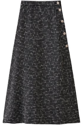 【エムダブリュー/MW】のMONOTONE チェック ツイード ロングスカート 人気、トレンドファッション・服の通販 founy(ファニー) ファッション Fashion レディースファッション Fashion for Women スカート Skirts ロングスカート Long Skirts / Maxi & Midi Skirts シンプル Simple, Minimal チェック Check, Plaid, Tartan ツイード Twill, Twill Weave バランス Balance, Style Balance モノトーン Monotone, Black and White ラグジュアリー Luxury, Elegant ロング Long, Long-Length エレガント 上品 Elegant |ID:prp329100004893433