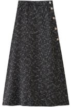 【エムダブリュー/MW】のMONOTONE チェック ツイード ロングスカート 人気、トレンドファッション・服の通販 founy(ファニー) ファッション Fashion レディースファッション Fashion for Women スカート Skirts ロングスカート Long Skirts / Maxi & Midi Skirts シンプル Simple, Minimal チェック Check, Plaid, Tartan ツイード Twill, Twill Weave バランス Balance, Style Balance モノトーン Monotone, Black and White ラグジュアリー Luxury, Elegant ロング Long, Long-Length エレガント 上品 Elegant thumbnail ブラック|ID: prp329100004893433 ipo3291000000036578792
