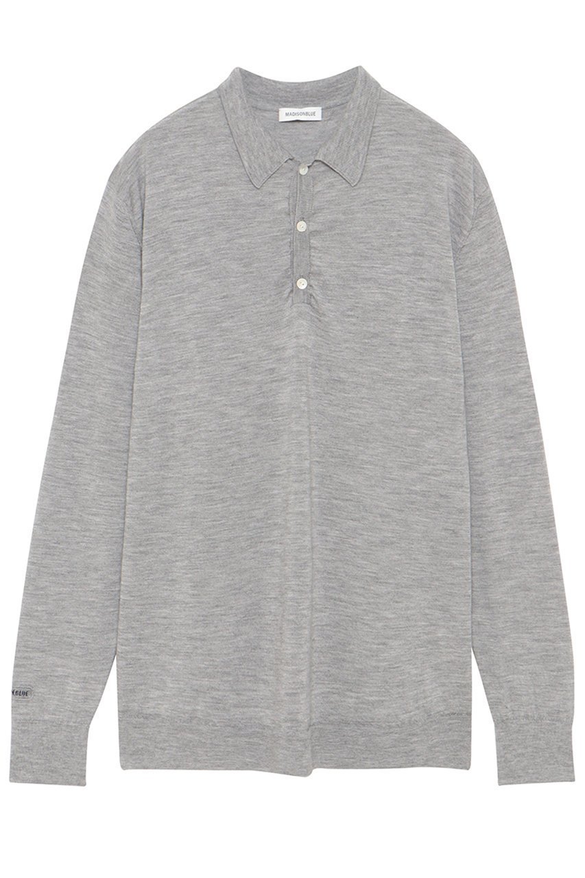 【マディソンブルー/MADISONBLUE】のWRIKLED RELAXED FIT POLO KNIT ポロニット インテリア・キッズ・メンズ・レディースファッション・服の通販 founy(ファウニー) ファッション Fashion レディースファッション Fashion for Women トップス・カットソー Cut & Sew Tops ニット Knit Tops & Sweaters カジュアルプルオーバー・ニットトップス Pullovers & Knit Tops / Casual Pullovers ジャカード/ジャガード Jacquard, Woven Pattern フィット Fit, Slim Fit リラックス Relax, Relaxed Fit グレー|ID: prp329100004893438 ipo3291000000036578834