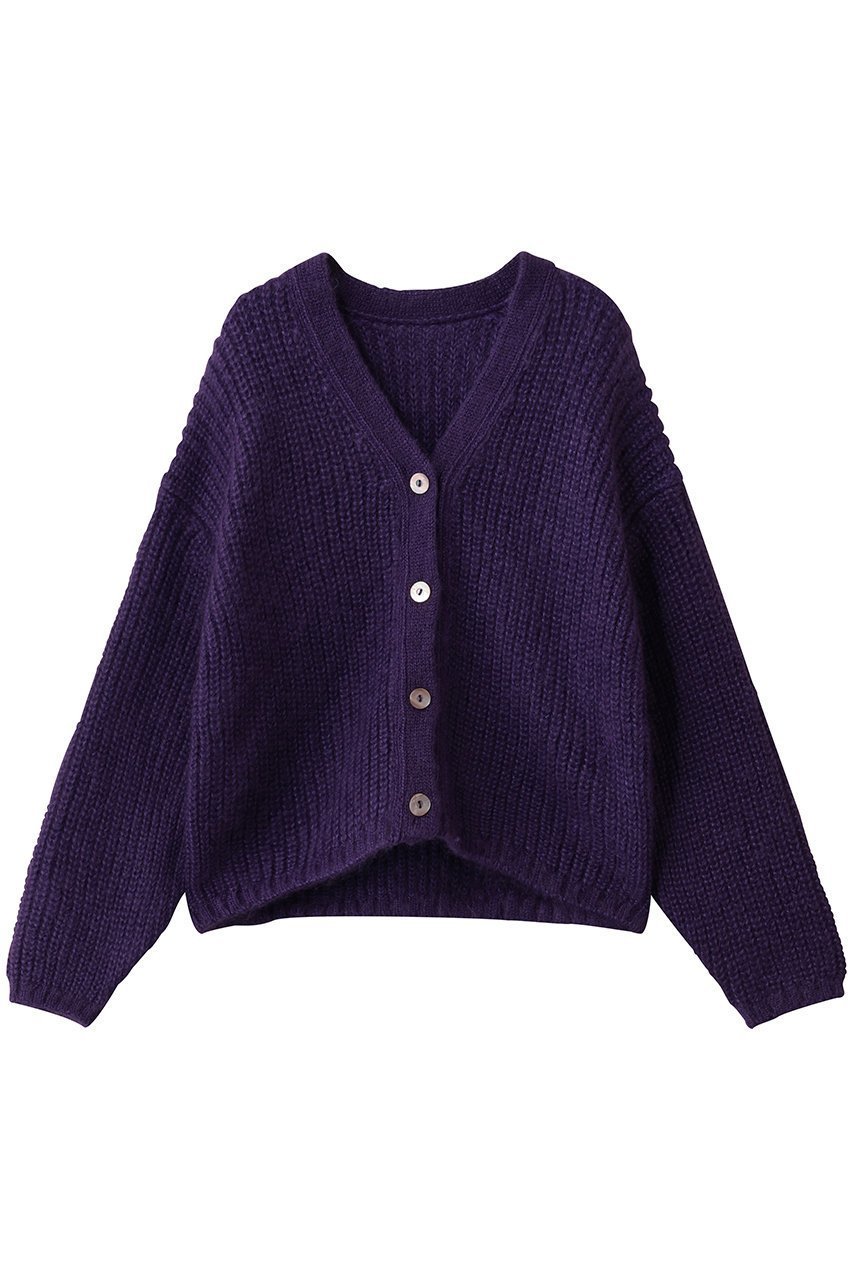 【ナナデコール/nanadecor】のシルクモヘヤカーディガン インテリア・キッズ・メンズ・レディースファッション・服の通販 founy(ファニー) ファッション Fashion レディースファッション Fashion for Women トップス・カットソー Cut & Sew Tops ニット Knit Tops & Sweaters カーディガン・羽織り Layered Style Cardigans カーディガン Cardigan, Knitwear シルク Silk, 100% Silk エレガント 上品 Elegant パープル|ID: prp329100004893503 ipo3291000000036579300