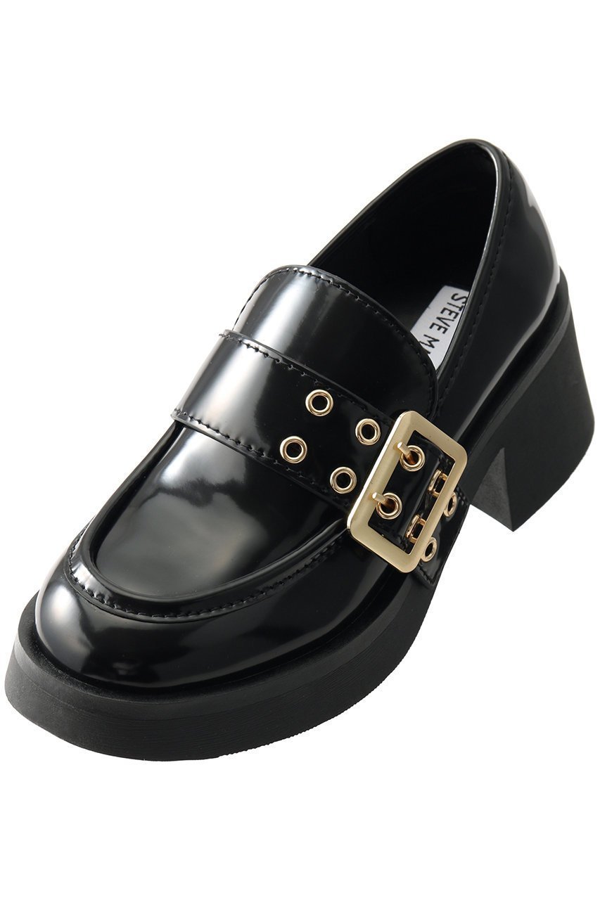【スティーブマデン/STEVE MADDEN】のBRIDGETON ビッグバックルデザインローファー インテリア・キッズ・メンズ・レディースファッション・服の通販 founy(ファウニー) 　ファッション　Fashion　レディースファッション　Fashion for Women　バッグ　Bags　シューズ　Shoes, Footwear　フラット　Flat, Flat Shoes　リュクス　Luxury, Elegant, High-End, Chic　A/W・秋冬　Autumn/Winter　ブラック|ID: prp329100004893556 ipo3291000000036579738