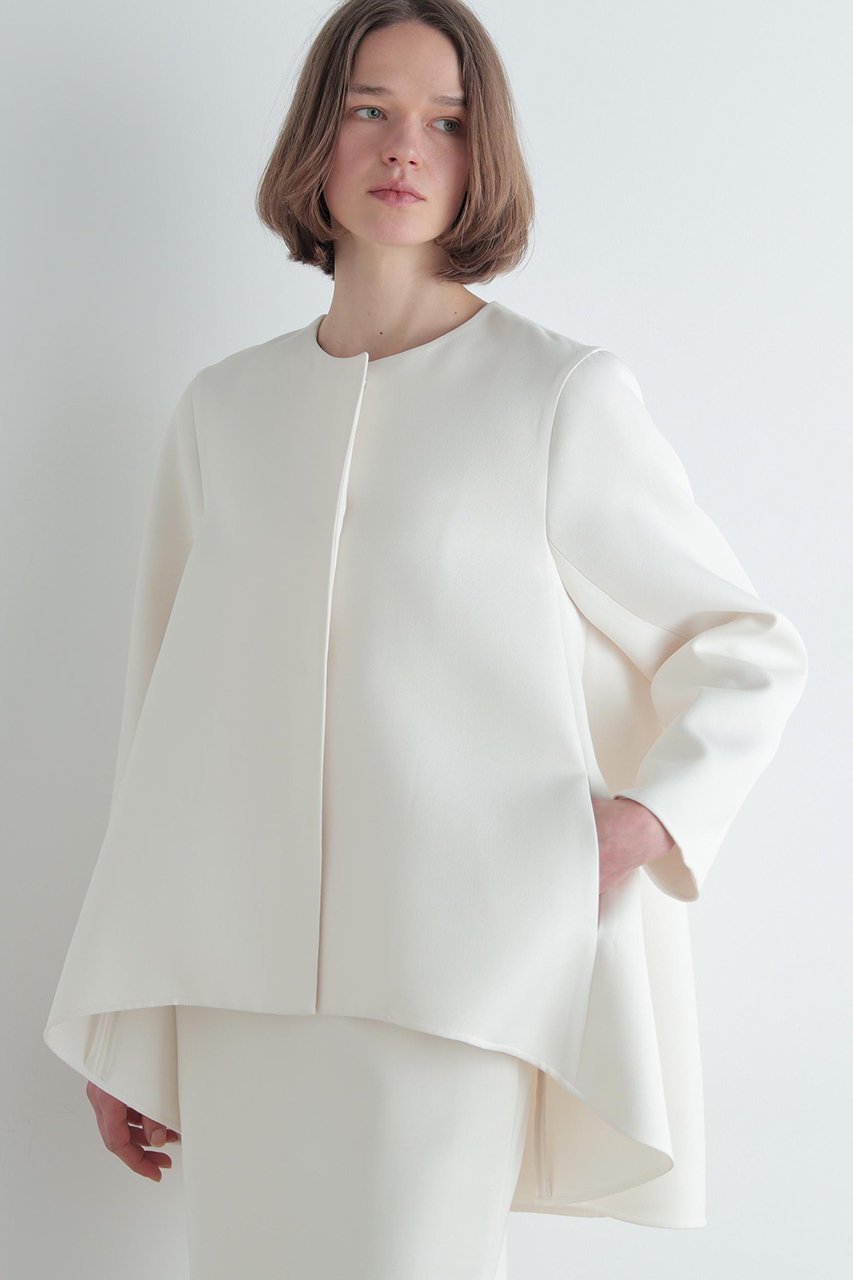 【ル フィル/LE PHIL】のエアートリプルクロスバックフレアジャケット 人気、トレンドファッション・服の通販 founy(ファニー) 　ファッション　Fashion　レディースファッション　Fashion for Women　アウター　Coat / Outerwear Collection　レディースジャケット・軽アウター　Jackets　グログラン　Grosgrain, Grosgrain Ribbon　ジャケット　Jacket, Outerwear　ジョーゼット　Georgette, Semi-Sheer Fabric　フォルム　Silhouette, Form　フォーマル　Formal, Dressy　フレア　Flare, Flared　エレガント 上品　Elegant　冬　Winter / This Winter　夏　Summer　other-2|ID: prp329100004893584 ipo3291000000036579961