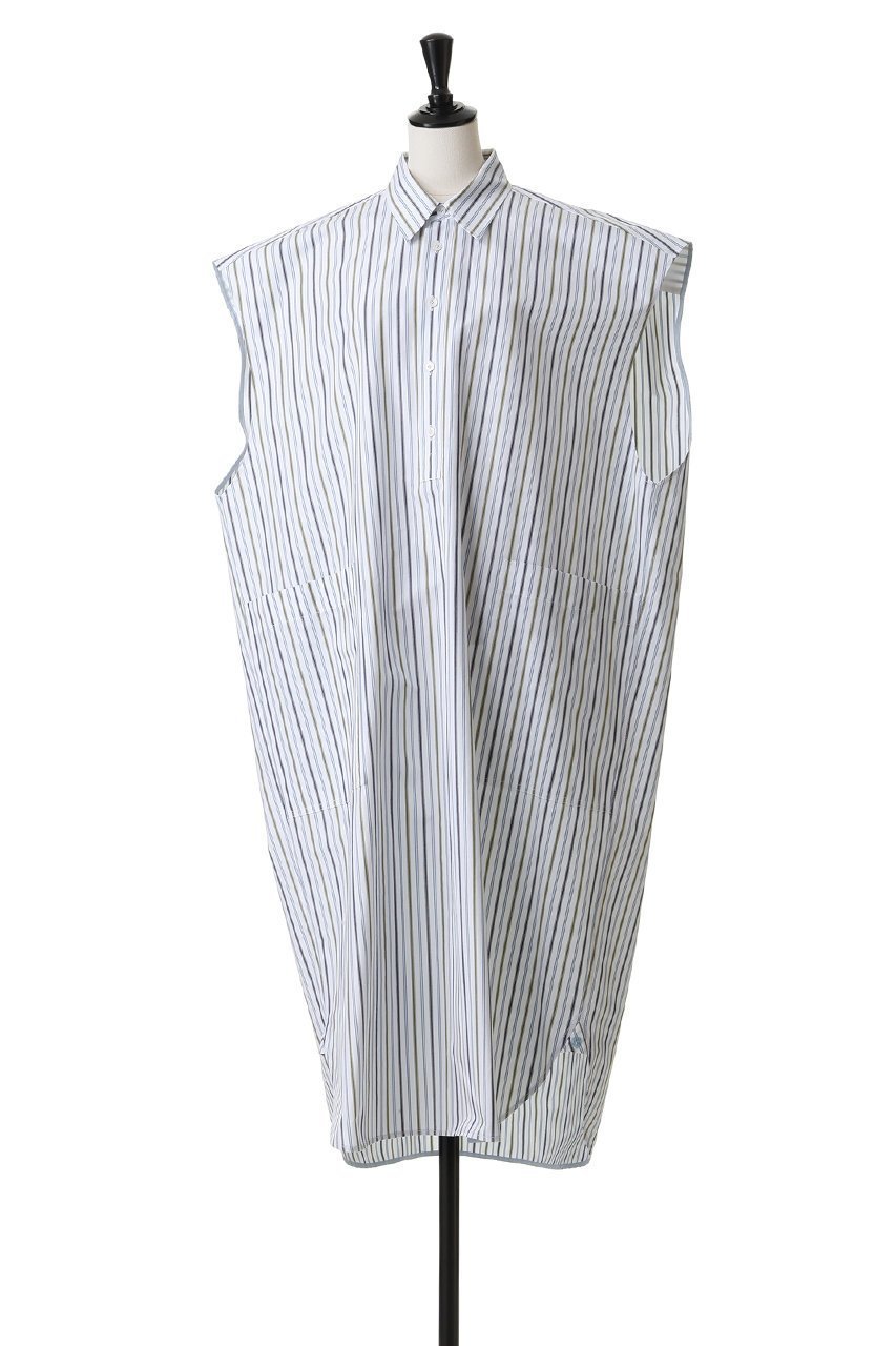 【ブラミンク/BLAMINK】のストライプノースリーブシャツワンピース 人気、トレンドファッション・服の通販 founy(ファニー) ファッション Fashion レディースファッション Fashion for Women ワンピース Dresses シャツワンピース / 1枚で着映えコーデ Shirt Dresses チュニック Tunic Tops & Dresses ストライプ Stripe, Striped Pattern チュニック Tunic, Long Top ラグジュアリー Luxury, Elegant リラックス Relax, Relaxed Fit ワイド Wide, Wide Fit エレガント 上品 Elegant other-2|ID: prp329100004893597 ipo3291000000036580037