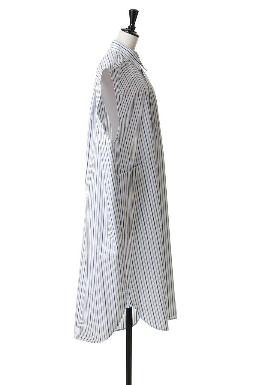 【ブラミンク/BLAMINK】のストライプノースリーブシャツワンピース 人気、トレンドファッション・服の通販 founy(ファニー) ファッション Fashion レディースファッション Fashion for Women ワンピース Dresses シャツワンピース / 1枚で着映えコーデ Shirt Dresses チュニック Tunic Tops & Dresses ストライプ Stripe, Striped Pattern チュニック Tunic, Long Top ラグジュアリー Luxury, Elegant リラックス Relax, Relaxed Fit ワイド Wide, Wide Fit エレガント 上品 Elegant other-3|ID: prp329100004893597 ipo3291000000036580039