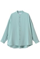 【グラフペーパー/Graphpaper】のSatin Oversized Band Collor Shirt 人気、トレンドファッション・服の通販 founy(ファニー) ファッション Fashion レディースファッション Fashion for Women トップス・カットソー Cut & Sew Tops シャツ・ブラウス・オフィスカジュアル Elegant Blouses & Button-Ups サテン Satin, Glossy Fabric スタイリッシュ Stylish, Fashionable スリーブ Sleeve, Long Sleeve / Short Sleeve ロング Long, Long-Length エレガント 上品 Elegant 羽織 Haori, Light Jacket thumbnail SMOKE BLUE|ID: prp329100004893687 ipo3291000000036580632