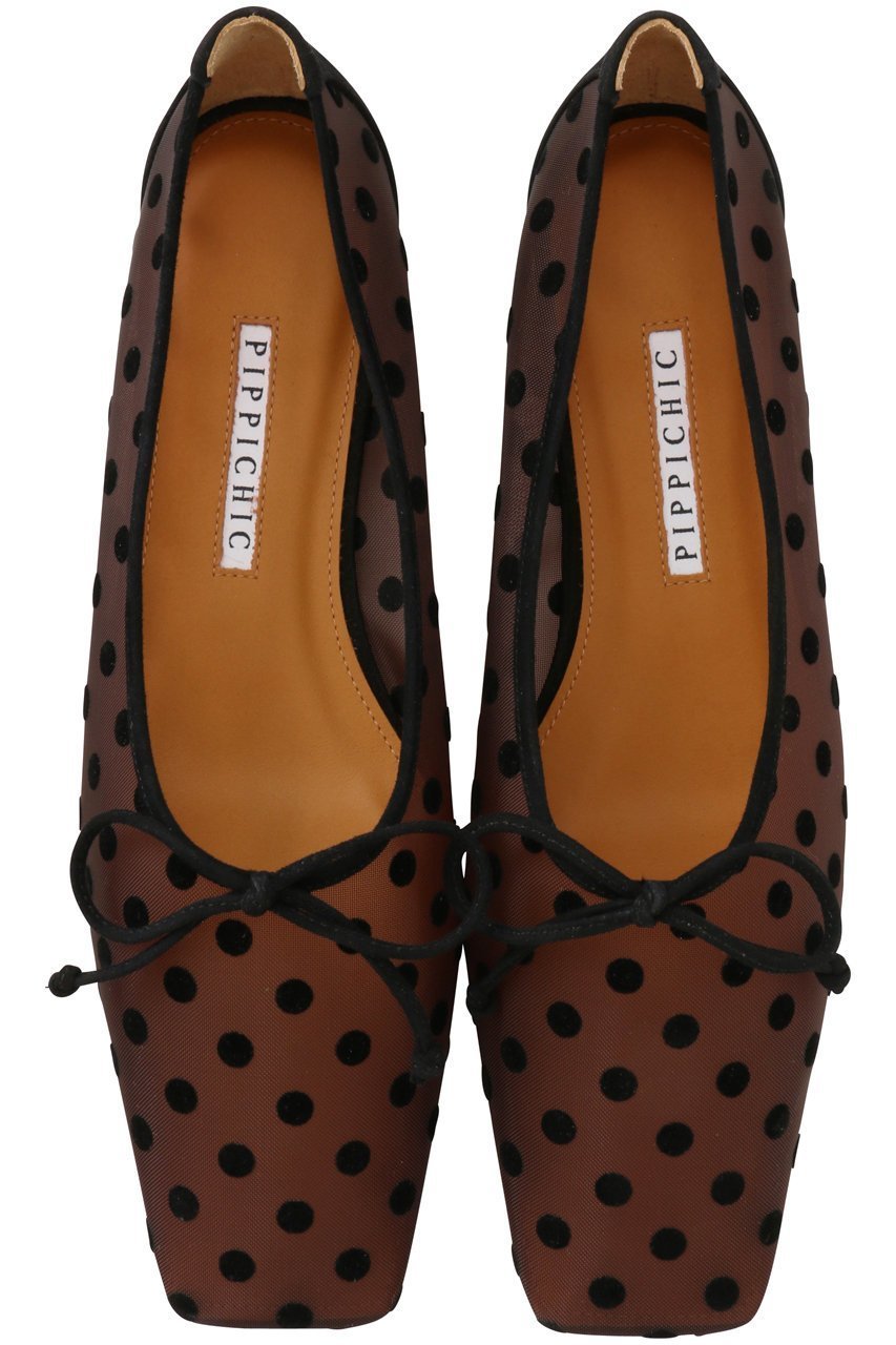 【ピッピシック/Pippichic】の【ELLE SHOP限定】AMBER BALLET ドットチュールフラットシューズ 大人の最旬トレンドファッション＆コーディネート founy(ファウニー) 　ファッション　Fashion　レディースファッション　Fashion for Women　シューズ　Shoes, Footwear　ダウン　Down, Puffer　チュール　Tulip, Tulip Motif　デニム　Denim, Jeans Material　ドット　Polka Dot, Dot Pattern　ヌーディ　Nude, Nude Tone　バレエ　Ballet, Ballet Style　フラット　Flat, Flat Shoes　モダン　Modern, Contemporary　 other-1|ID: prp329100004893712 ipo3291000000036951772