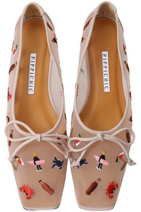 【ピッピシック/Pippichic】のAMBER BALLET チュール刺しゅうフラットシューズ 大人の最旬トレンドファッション＆コーディネート founy(ファウニー) ファッション Fashion レディースファッション Fashion for Women シアー Sheer, See-Through シューズ Shoes, Footwear チュール Tulip, Tulip Motif バランス Balance, Style Balance バレエ Ballet, Ballet Style フラット Flat, Flat Shoes リボン Ribbon, Bow 再入荷 Restock / Back in Stock 夏 Summer 春 Spring S/S・春夏 SS, Spring/Summer, Warm Season |ID:prp329100004893715