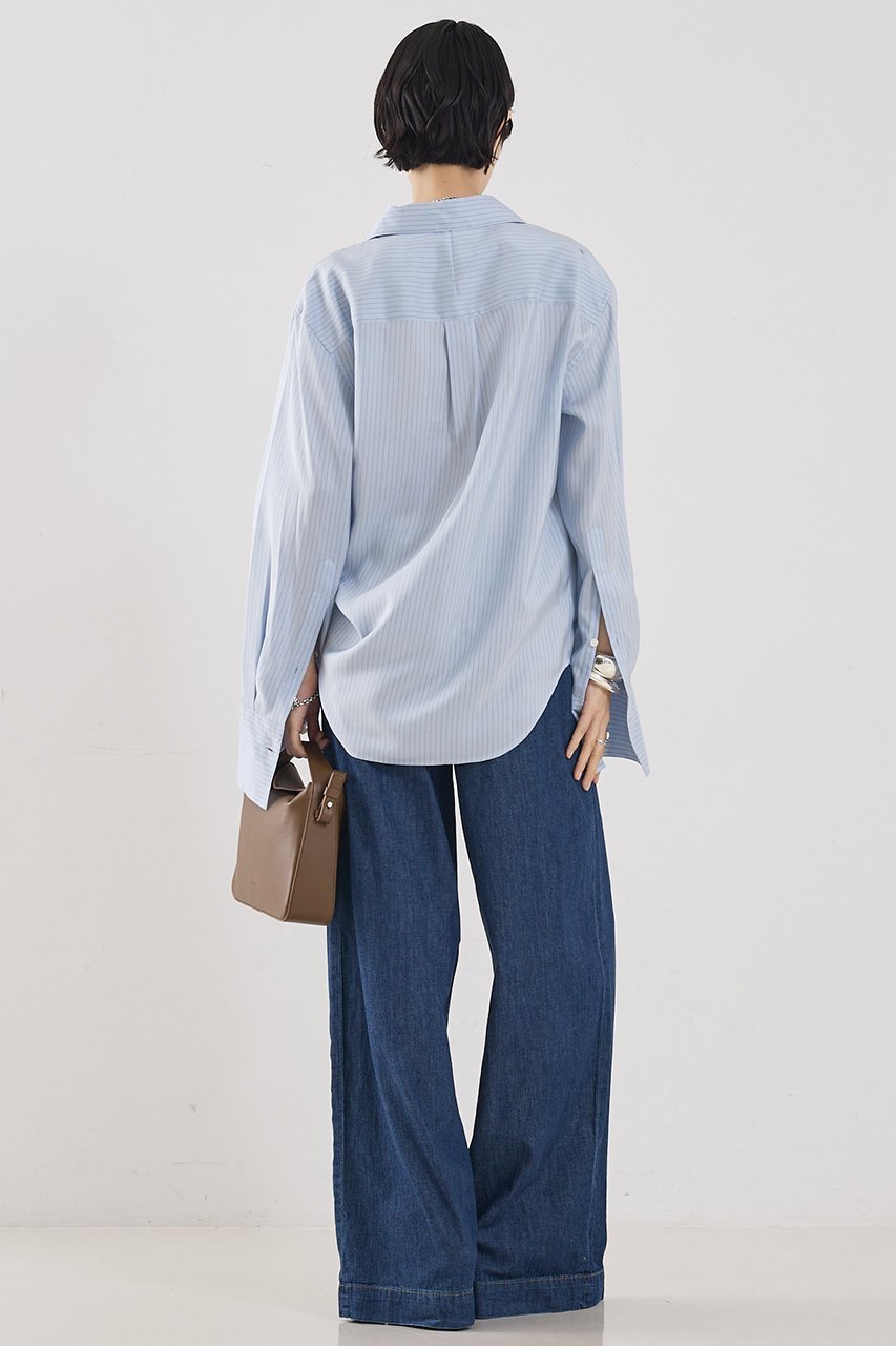 【ザ ストア バイ シー/THE STORE by C】の【COCUCA】プレミアムシャツ 人気、トレンドファッション・服の通販 founy(ファニー) ファッション Fashion レディースファッション Fashion for Women トップス・カットソー Cut & Sew Tops シャツ・ブラウス・オフィスカジュアル Elegant Blouses & Button-Ups おすすめ Recommended / Our Picks なめらか Smooth, Silky Texture イタリア Italy インナー Innerwear エレガント 上品 Elegant カフス Cuff Design シルク Silk, 100% Silk ジャケット Jacket, Outerwear ストライプ Stripe, Striped Pattern スリーブ Sleeve, Long Sleeve / Short Sleeve プレミアム Premium, High-End ロング Long, Long-Length other-3|ID: prp329100004893751 ipo3291000000036581098