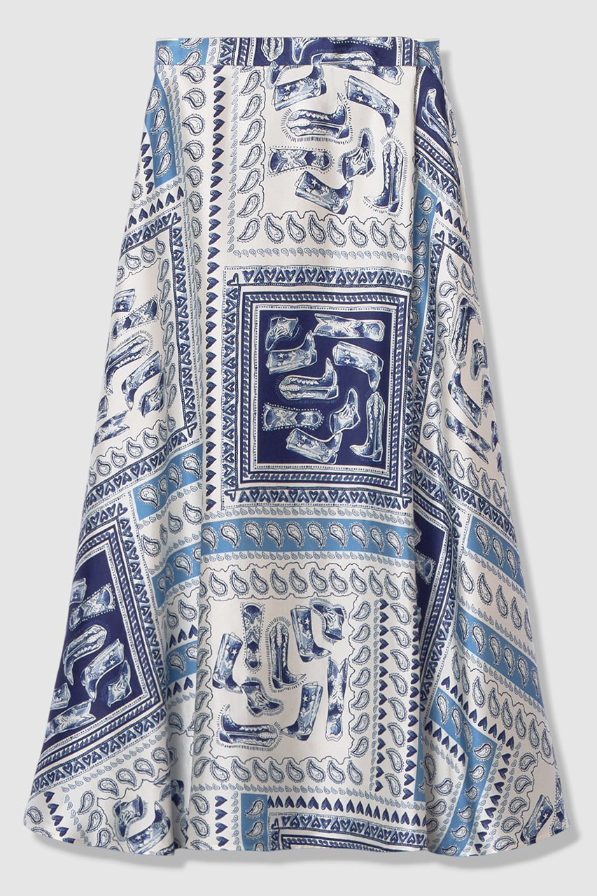 【アルアバイル/allureville】の【LOULOU WILLOUGHBY】ウエスタンスカーフプリントフレアスカート インテリア・キッズ・メンズ・レディースファッション・服の通販 founy(ファニー) ファッション Fashion レディースファッション Fashion for Women スカート Skirts Aライン・フレアスカート A-Line & Flared Skirts ロングスカート Long Skirts / Maxi & Midi Skirts ウエスタン Western Style シューズ Shoes, Footwear シンプル Simple, Minimal スカーフ Scarf, Neckwear トレンド Trend, Trending Now ドット Polka Dot, Dot Pattern フィット Fit, Slim Fit フレア Flare, Flared プリント Print, Printed Pattern ペイズリー Paisley, Ethnic Pattern ラップ Wrap, Wrap Design ロング Long, Long-Length エレガント 上品 Elegant ブルー|ID: prp329100004893768 ipo3291000000036581229