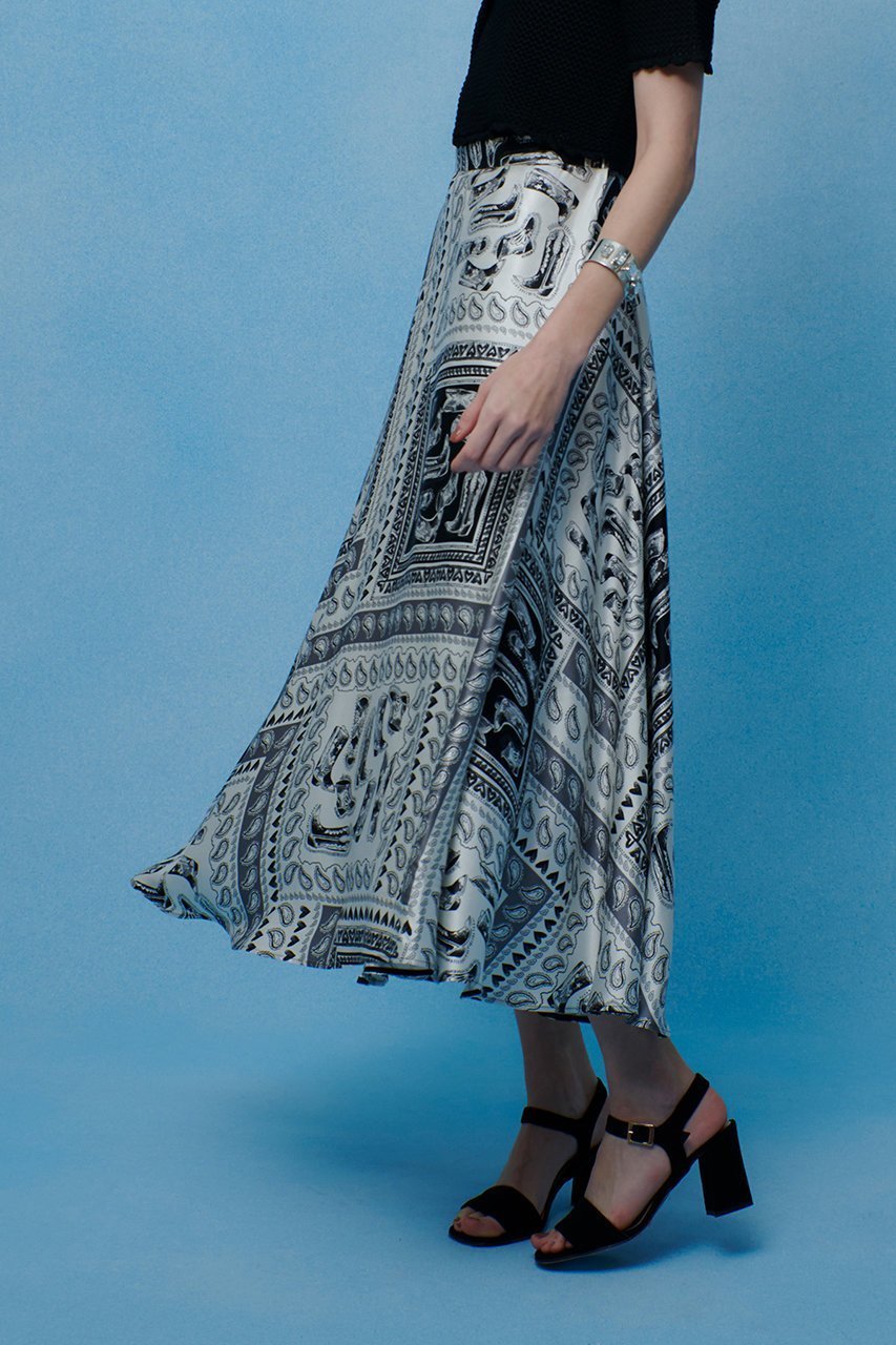 【アルアバイル/allureville】の【LOULOU WILLOUGHBY】ウエスタンスカーフプリントフレアスカート 人気、トレンドファッション・服の通販 founy(ファニー) ファッション Fashion レディースファッション Fashion for Women スカート Skirts Aライン・フレアスカート A-Line & Flared Skirts ロングスカート Long Skirts / Maxi & Midi Skirts ウエスタン Western Style シューズ Shoes, Footwear シンプル Simple, Minimal スカーフ Scarf, Neckwear トレンド Trend, Trending Now ドット Polka Dot, Dot Pattern フィット Fit, Slim Fit フレア Flare, Flared プリント Print, Printed Pattern ペイズリー Paisley, Ethnic Pattern ラップ Wrap, Wrap Design ロング Long, Long-Length エレガント 上品 Elegant other-4|ID: prp329100004893768 ipo3291000000036581235